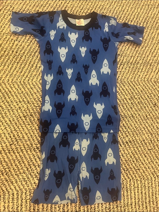 Hanna Andersson Other - Hanna Andersson Blue and Navy Rocket Pajama Top